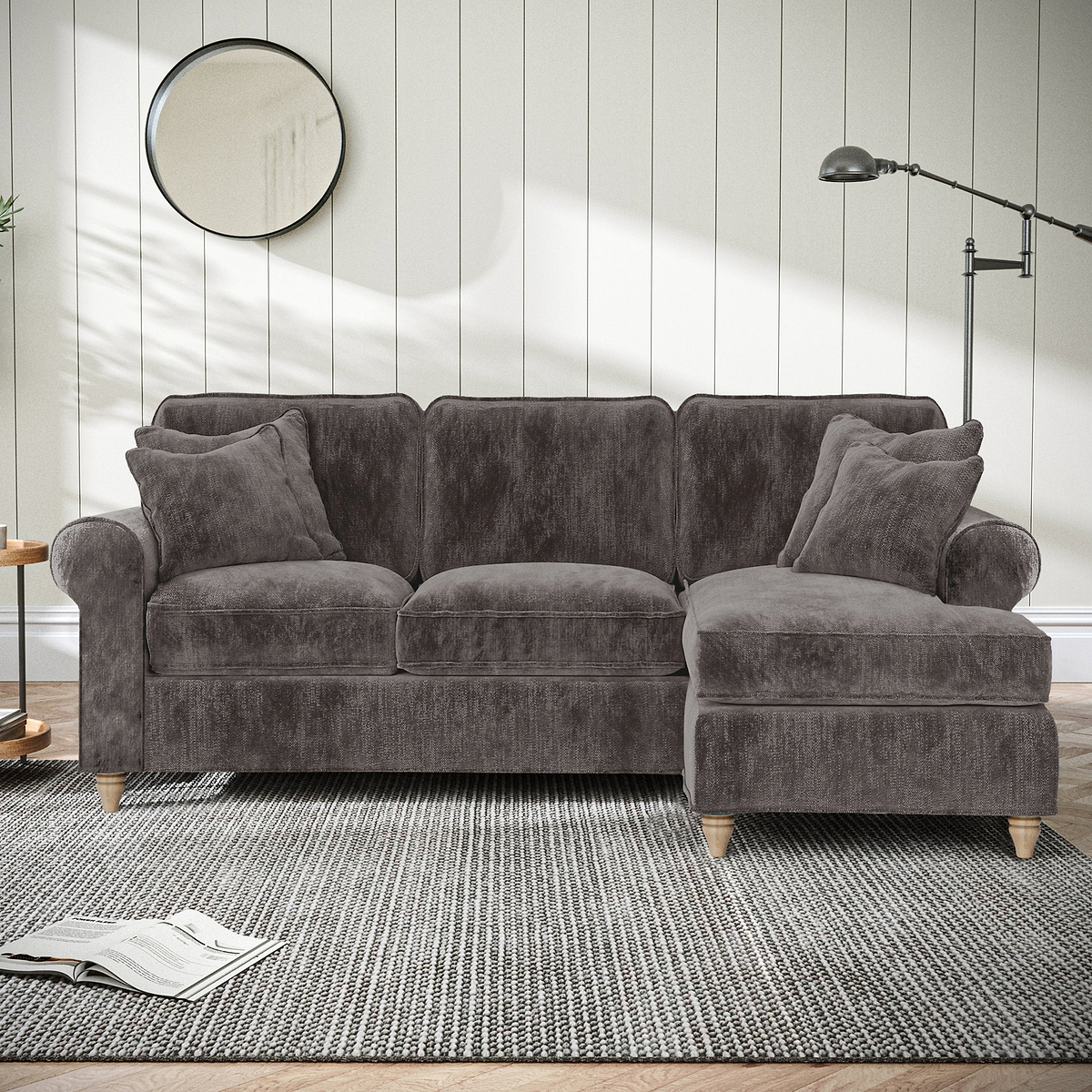 Archie Chaise Sofa RH Espresso from Roseland Furniture
