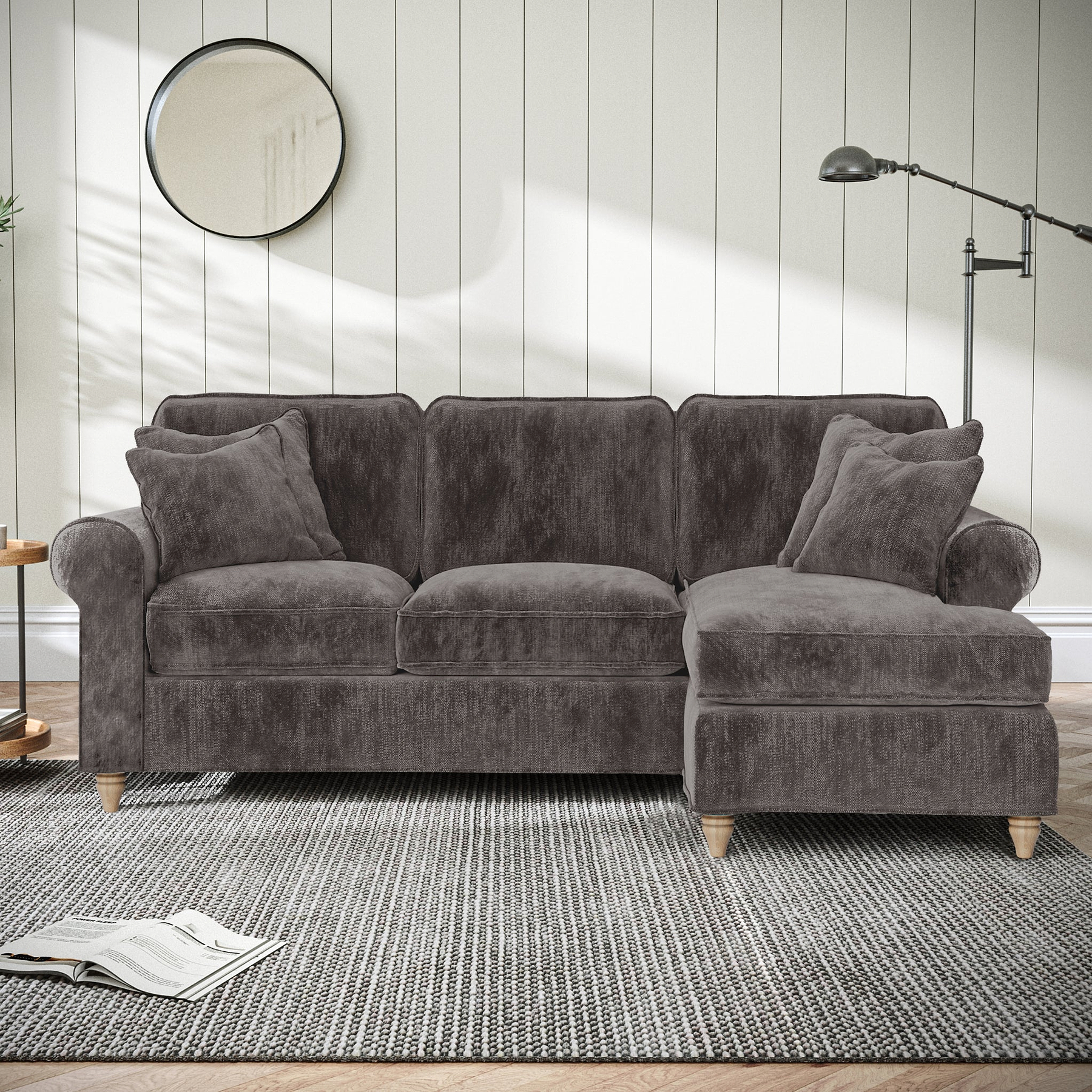 Archie Chaise Sofa RH Espresso from Roseland Furniture