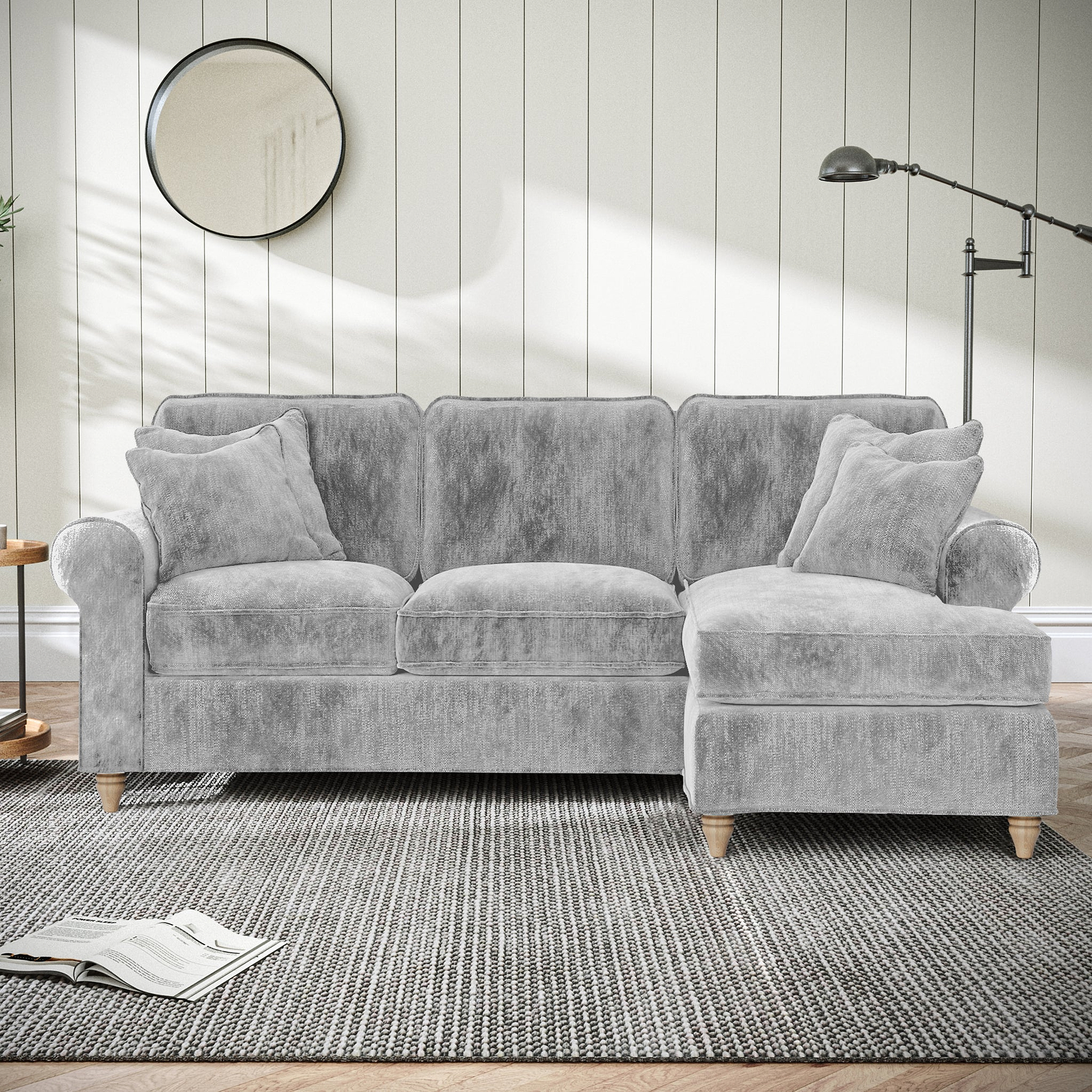 Archie Chaise Sofa RH Ice from Roseland Furniture