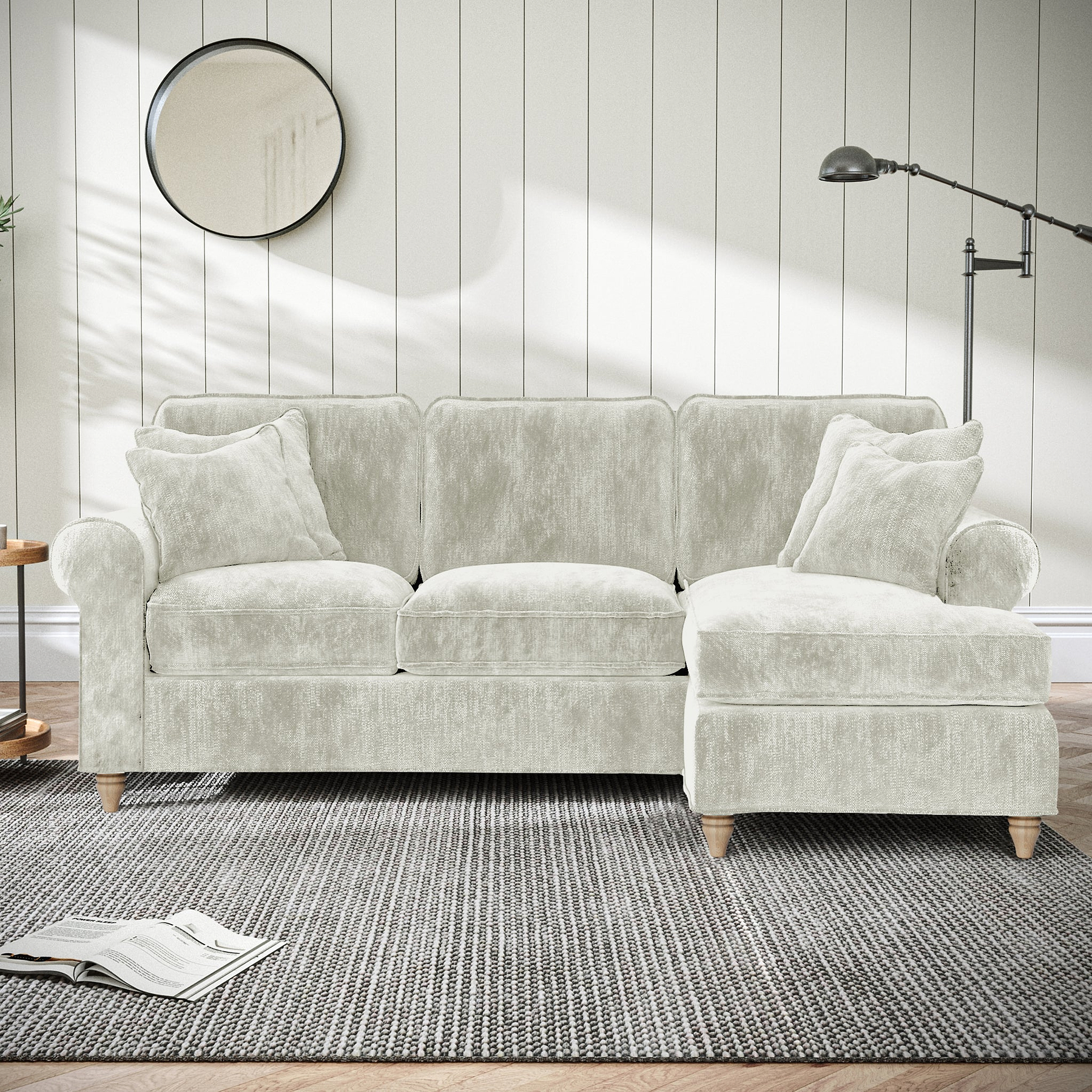 Archie Chaise Sofa RH Mink from Roseland Furniture
