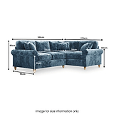 Archie Corner Sofa RH Navy from Roseland Furniture