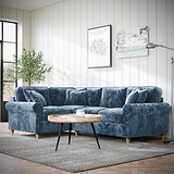 Archie Corner Sofa LH Navy from Roseland Furniture