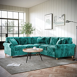Archie Large Corner Sofa Emerald from Roseland Furniture