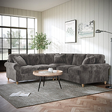 Archie Large Corner Sofa Espresso from Roseland Furniture