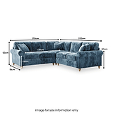 Archie Large Corner Sofa Navy from Roseland Furniture