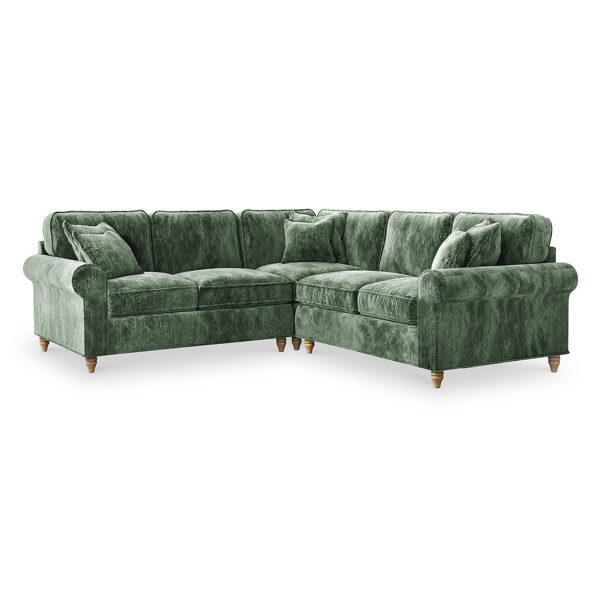 Archie Moss Green Large Corner Sofa from Roseland Furniture