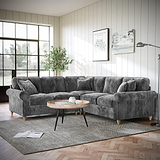 Archie Large Corner Sofa Charcoal from Roseland Furniture