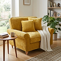 Archie Gold Snuggle Chair from Roseland Furniture