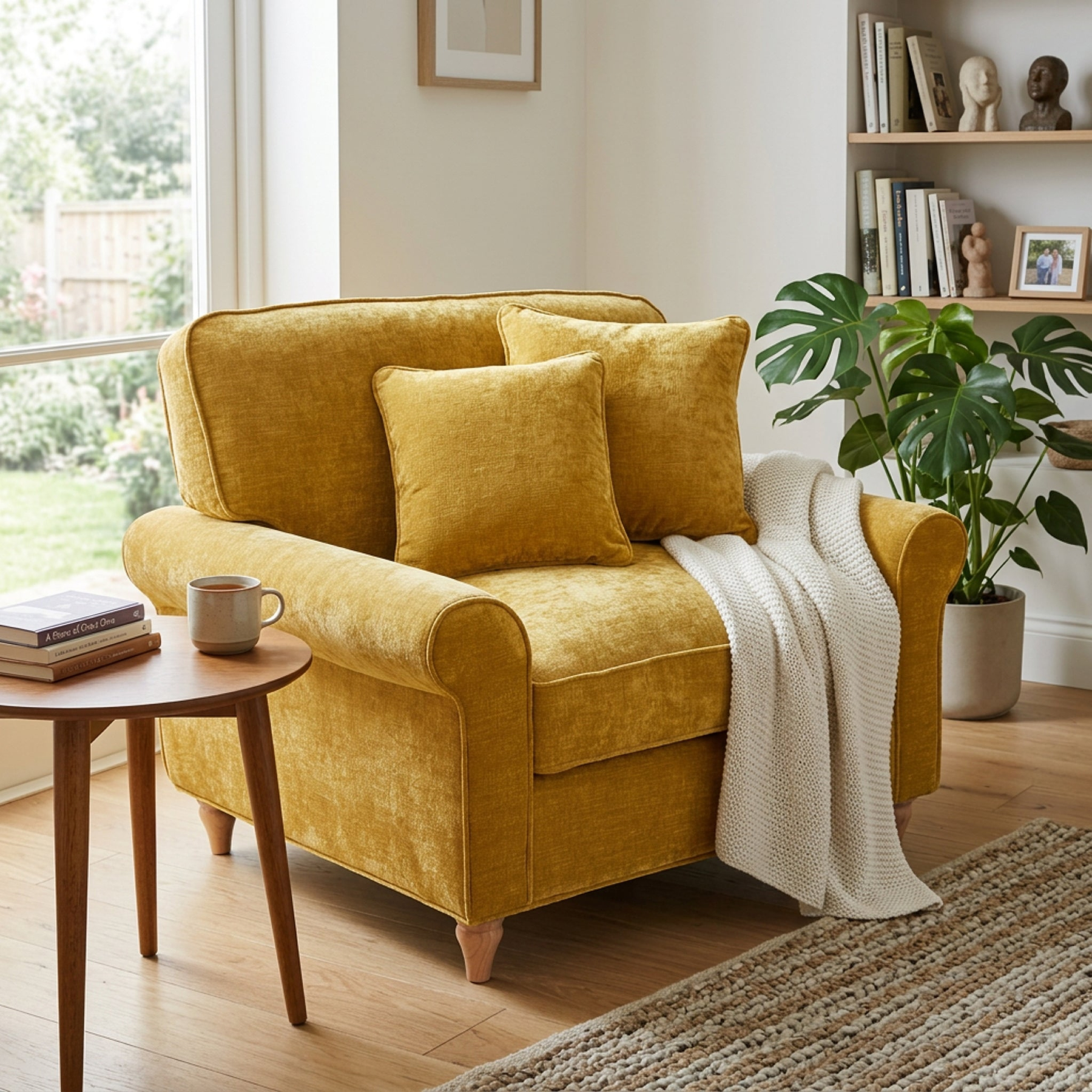 Archie Gold Snuggle Chair from Roseland Furniture