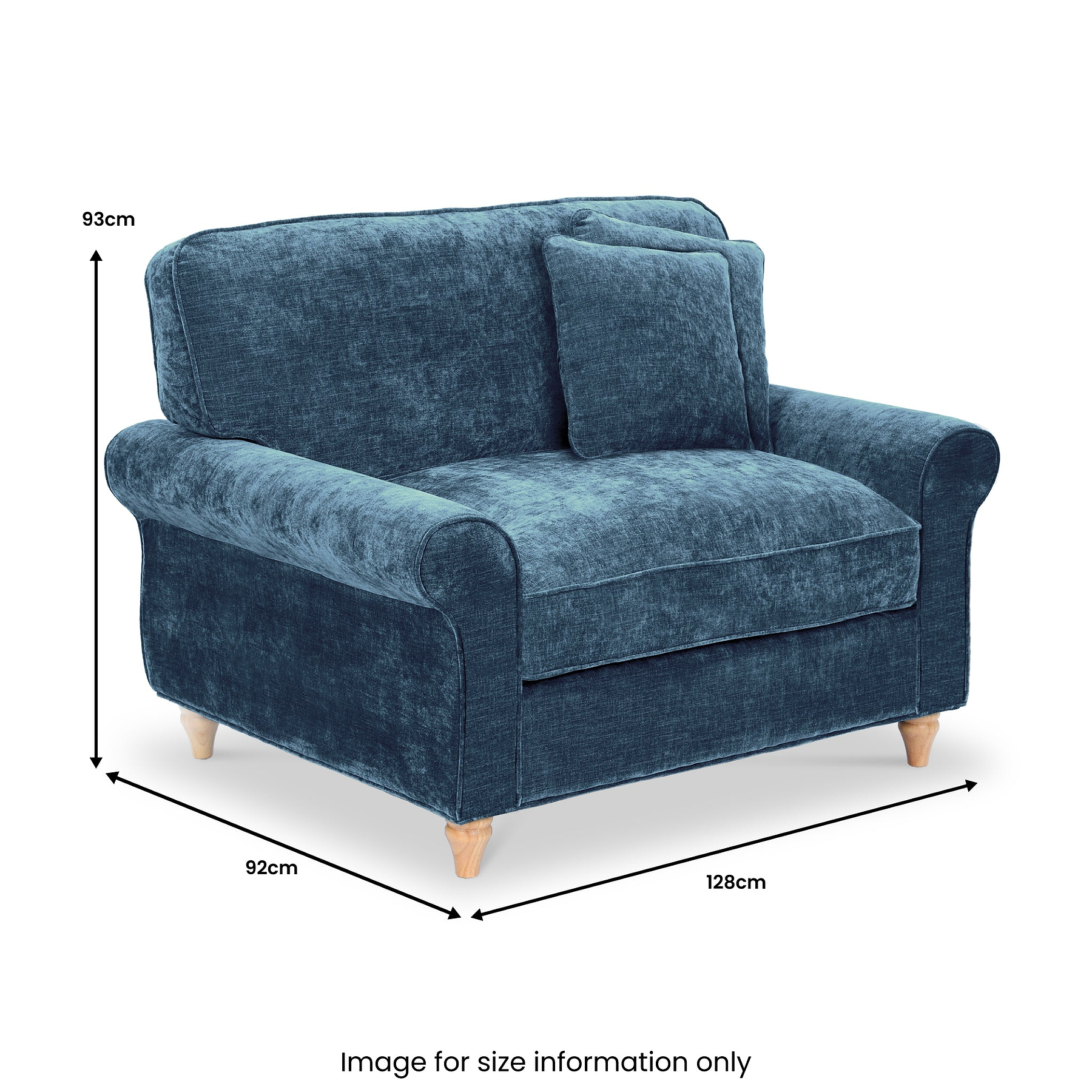 Archie Snuggle Chair Navy from Roseland Furniture