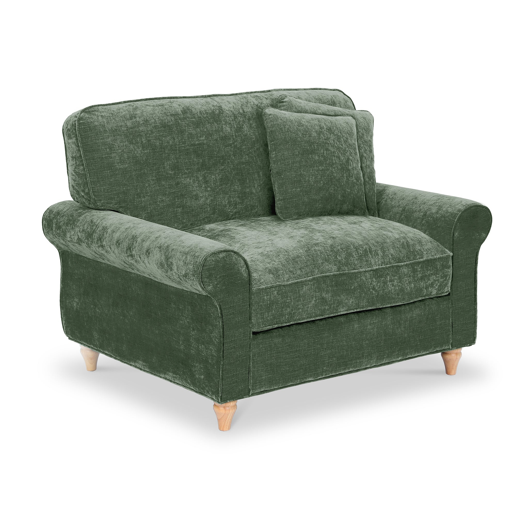 Archie Moss Green Snuggle Chair from Roseland Furniture