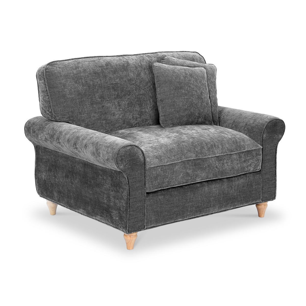 Archie Charcoal Snuggle Chair from Roseland Furniture