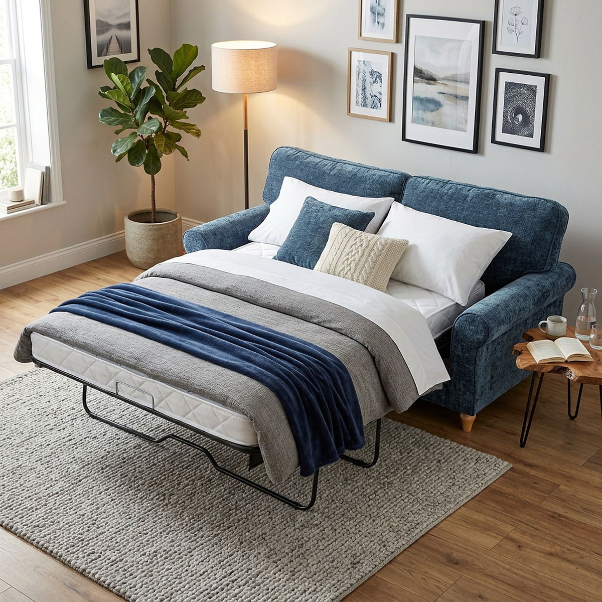 Archie Sofa Bed Navy from Roseland Furniture