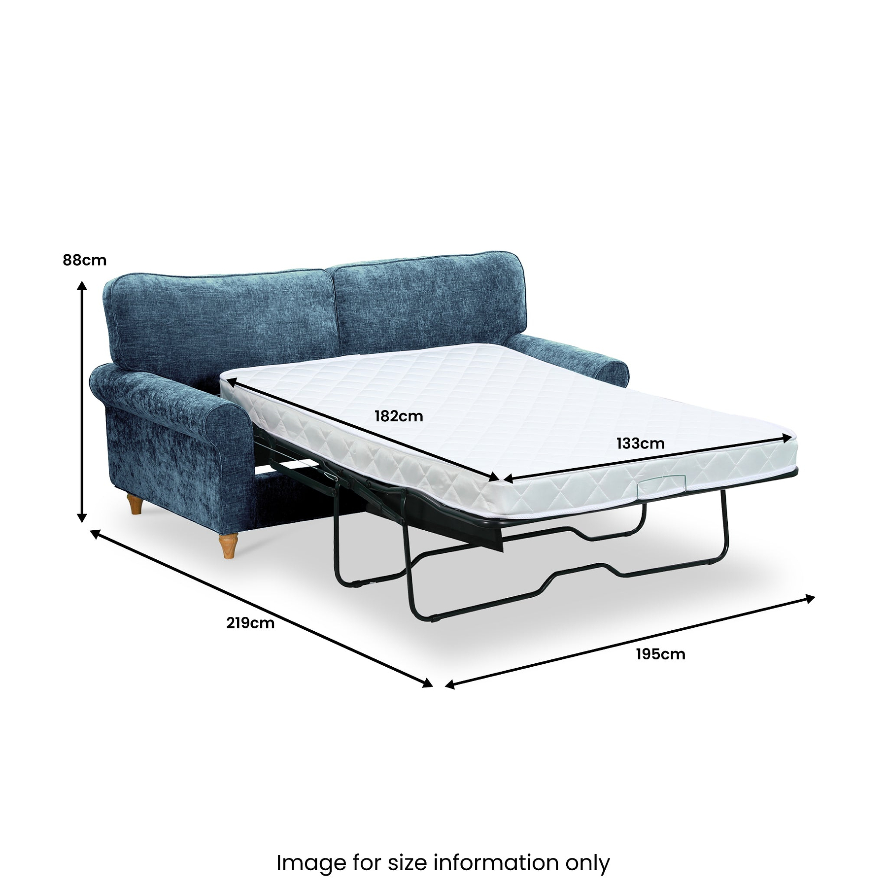 Archie Sofa Bed Navy from Roseland Furniture