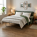 Archie Sofa Bed Moss Green from Roseland Furniture