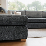 Rumi Navy Blue U Shaped Sofa from Roseland Furniture