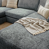 Rumi Navy Blue U Shaped Sofa from Roseland Furniture
