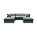 Rumi Navy Blue U Shaped Sofa from Roseland Furniture