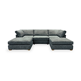 Rumi Navy Blue U Shaped Sofa from Roseland Furniture