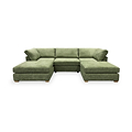 Rumi Olive U Shaped Sofa from Roseland Furniture