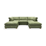 Rumi Olive U Shaped Sofa from Roseland Furniture