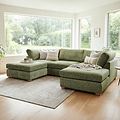 Rumi Olive U Shaped Sofa from Roseland Furniture