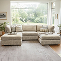 Rumi Stone U Shaped Sofa from Roseland Furniture