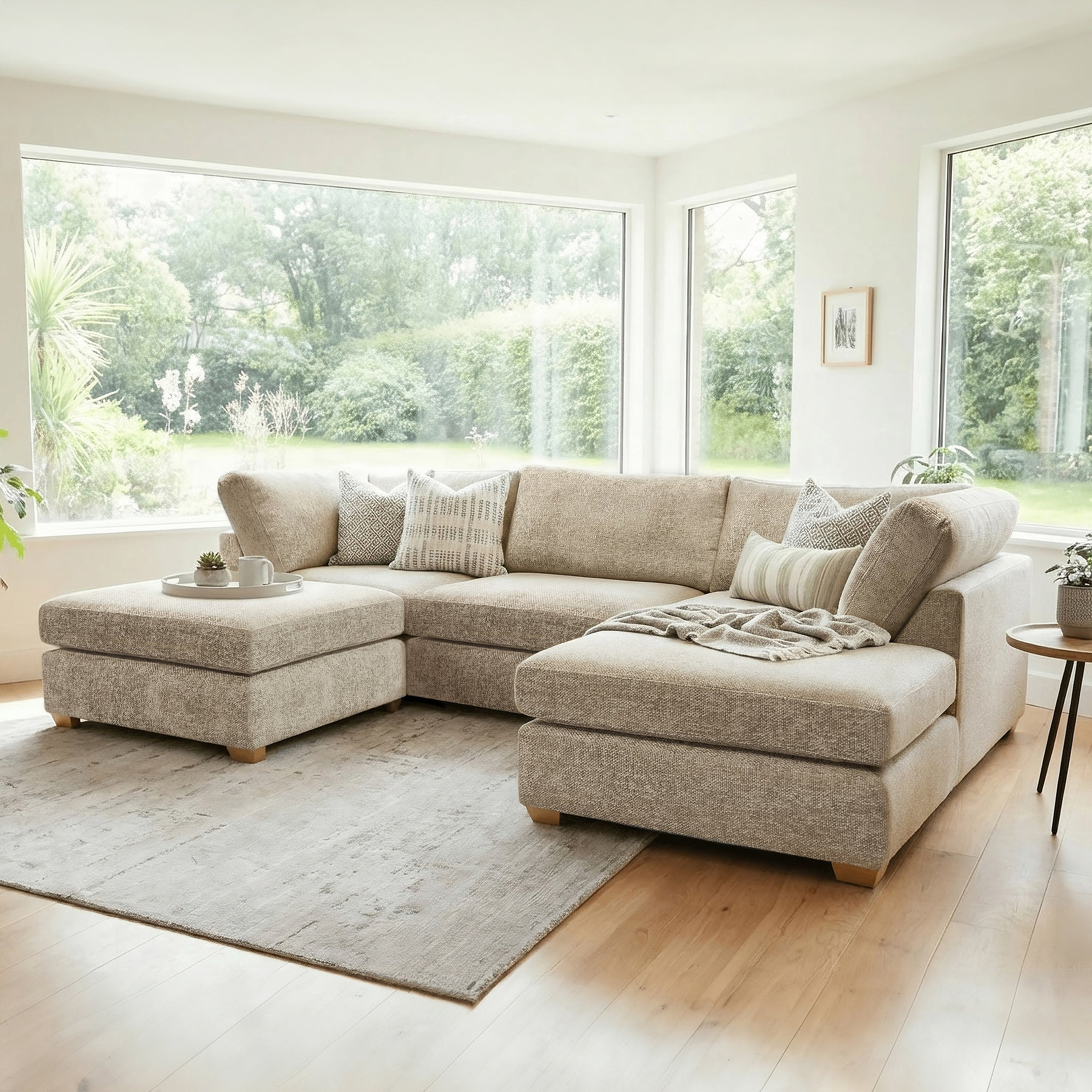 Rumi Stone U Shaped Sofa from Roseland Furniture