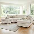 Rumi Cream U Shaped Sofa from Roseland Furniture