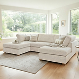 Rumi Cream U Shaped Sofa from Roseland Furniture