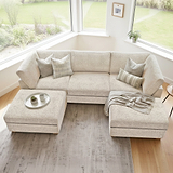 Rumi Cream U Shaped Sofa from Roseland Furniture