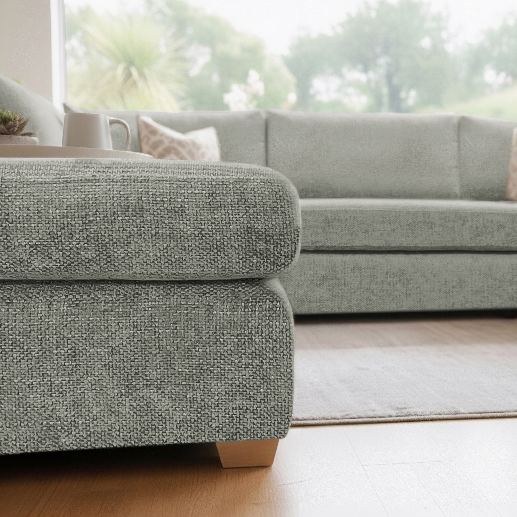 Rumi Pewter U Shaped Sofa from Roseland Furniture