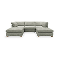 Rumi Pewter U Shaped Sofa from Roseland Furniture