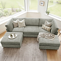 Rumi Pewter U Shaped Sofa from Roseland Furniture