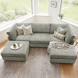 Rumi Pewter U Shaped Sofa from Roseland Furniture