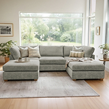 Rumi Pewter U Shaped Sofa from Roseland Furniture