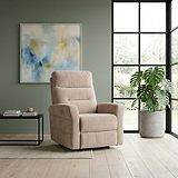 Dalton Mink Fabric Electric Reclining Armchair from Roseland Furniture