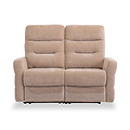 Dalton Mink Fabric Electric Reclining 2 Seater Sofa from Roseland Furniture