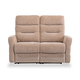 Dalton Mink Fabric Electric Reclining 2 Seater Sofa from Roseland Furniture