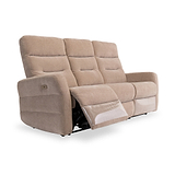 Dalton Mink Fabric Electric Reclining 3 Seater Sofa from Roseland furniture
