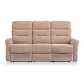 Dalton Mink Fabric Electric Reclining 3 Seater Sofa by Roseland Furniture