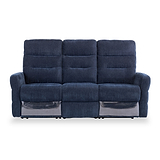 Dalton Navy Blue Fabric Electric Reclining 3 Seater Sofa from Roseland Furniture