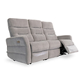 Dalton Silver Grey Fabric Electric Reclining 3 Seater Couch