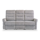 Dalton Silver Grey Fabric Electric Reclining 3 Seater Sofa from Roseland Furniture