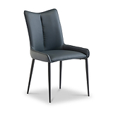 Rolf-Faux-Leather-Curved-Dining-Chair from Roseland Furniture