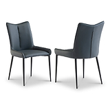 Rolf-Faux-Leather-Curved-Dining-Chair from Roseland Furniture