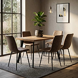 Elmont 120cm Dining Table ChairDims from Roseland Furniture