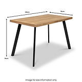 Elmont 120cm Dining Table ChairDims from Roseland Furniture