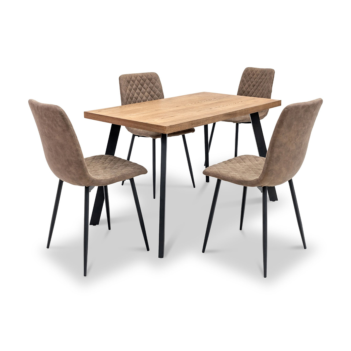Elmont 120cm Dining Table ChairDims from Roseland Furniture