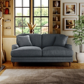 Bampton 2 Seater Sofa Charcoal Beech Feet from Roseland Furniture